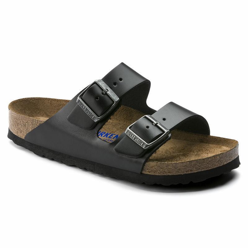 Arizona Birkenstock Soft Footbed Amalfi Kozene Damske Čierne | SK 37WNB